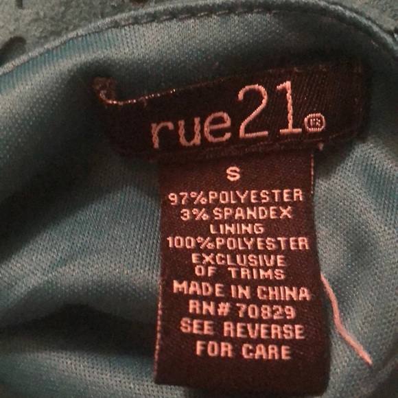 Turquoise suede summer tank - Picture 2 of 3